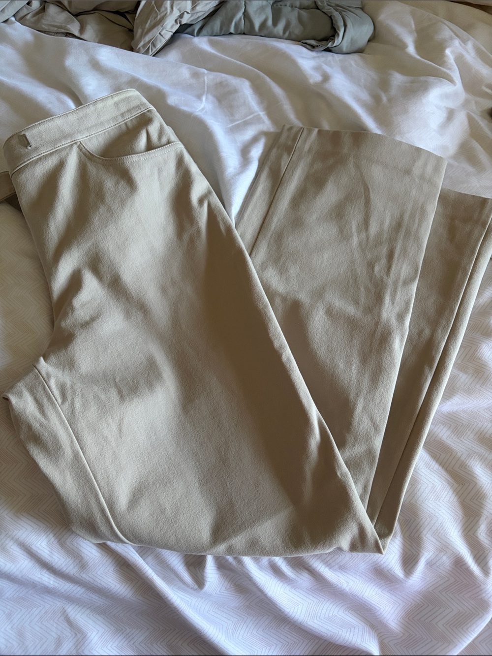 Theory Khaki Stretch Crop Pants - Classic Fit - 2